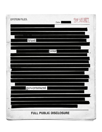 Trust Your Government - Full Public Disclosure of the Epstein Files T-Shirt